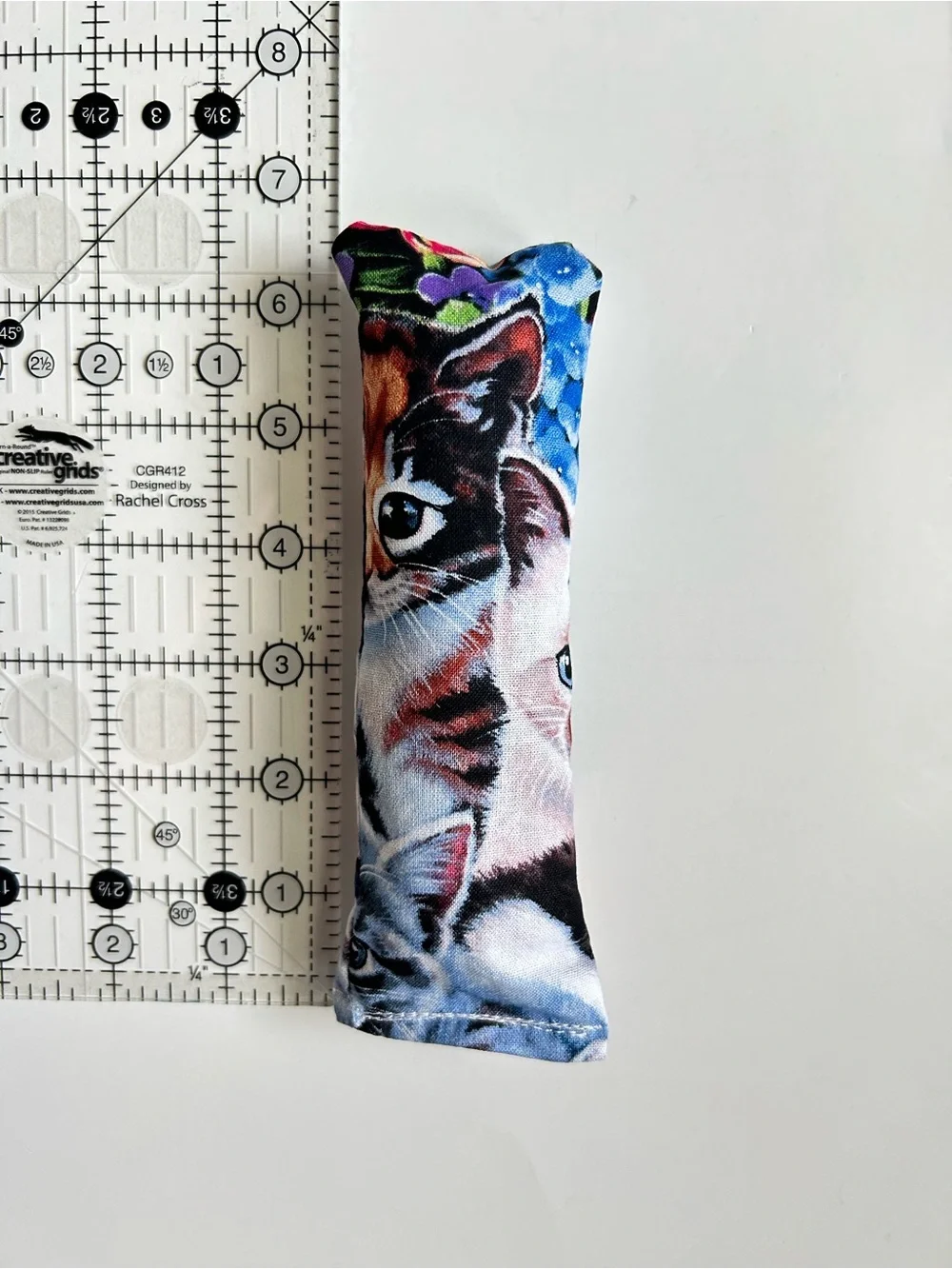HAND CRAFTED Fabric Cotton Organic Catnip Interactive Kicker Stick Cat Toy